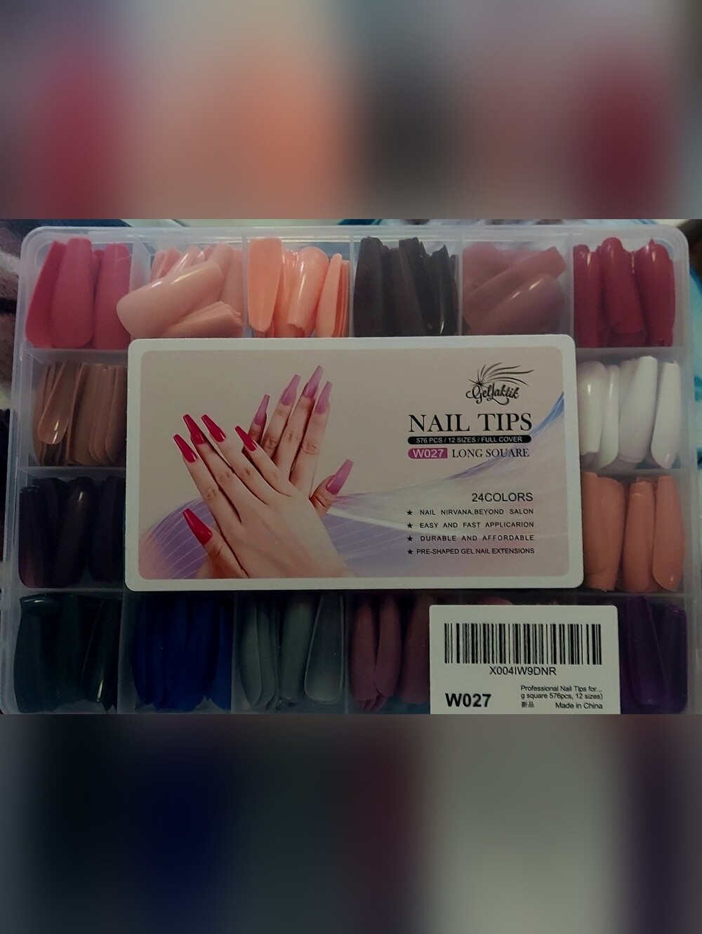 Assorted False Nail Tips - Multi Color Set - Picture 2 of 2
